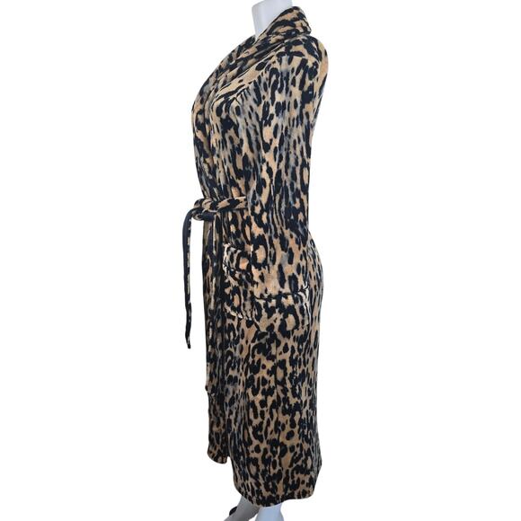 Soma Animal Print Soft Cozy Winter Belted Winter Warm Robe S/M - Picture 2 of 6